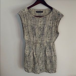 Animal print silk Zara dress